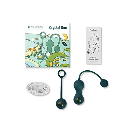 Magic Motion, Crystal Duo Smart Kegel Vibrator With Weight Set