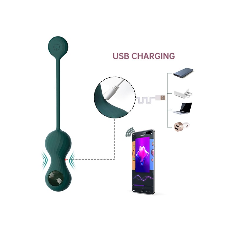 Magic Motion, Crystal Duo Smart Kegel Vibrator With Weight Set