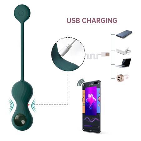 Magic Motion, Crystal Duo Smart Kegel Vibrator With Weight Set