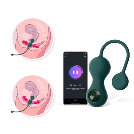 Magic Motion, Crystal Duo Smart Kegel Vibrator With Weight Set