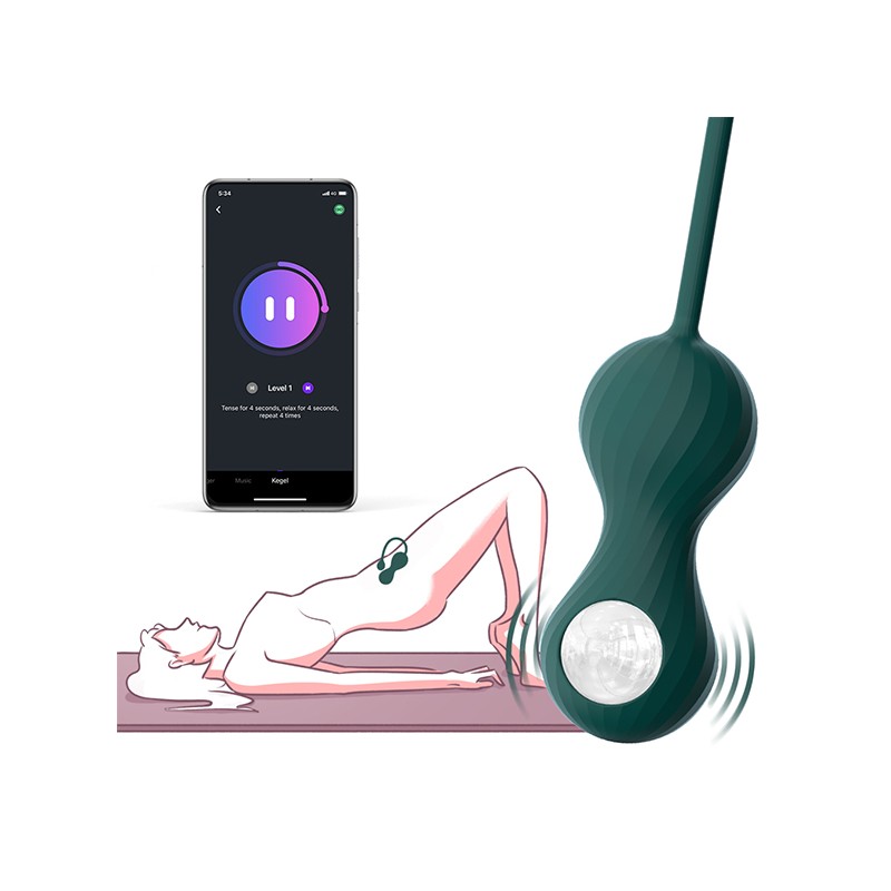 Magic Motion, Crystal Duo Smart Kegel Vibrator With Weight Set