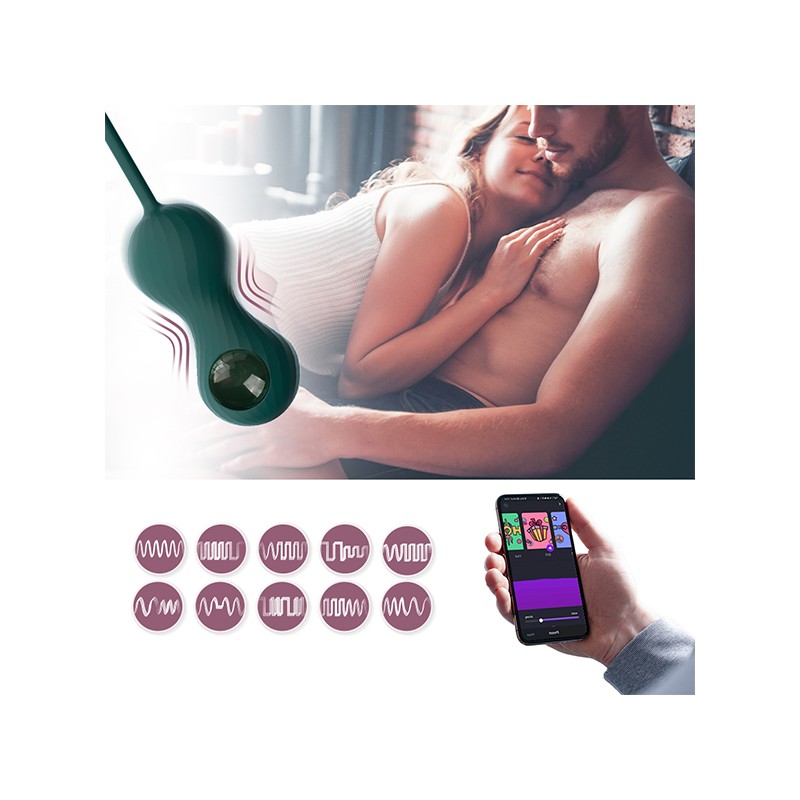 Magic Motion, Crystal Duo Smart Kegel Vibrator With Weight Set