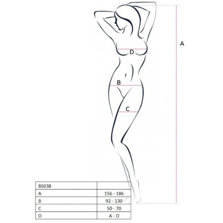 PASSION WOMAN, BODYSTOCKING, BS038, WHITE