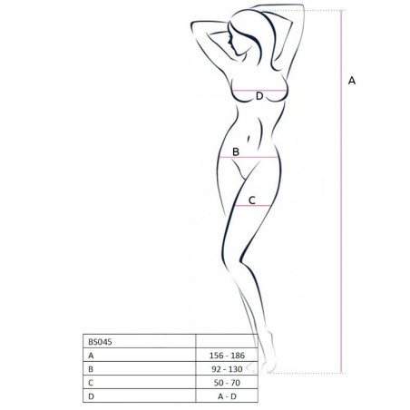 Passion Woman, Bodystocking, BS068, Black