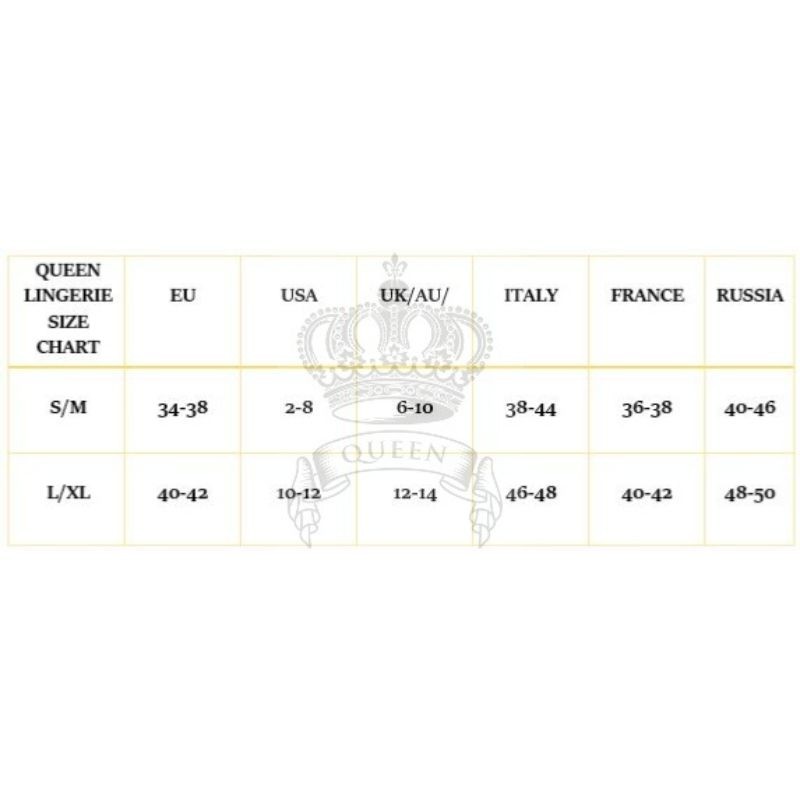 QUEEN LINGERIE, LACE V THONG, ΜΑΥΡΟ