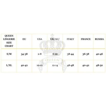QUEEN LINGERIE, LACE V THONG, ΜΑΥΡΟ