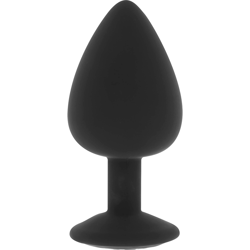 OHMAMA, SILICONE, BUTT PLUG, WITH DIAMOND, medium, 8 CM