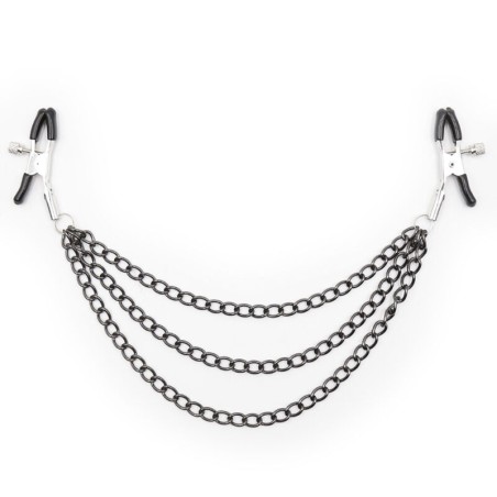 OHMAMA, Fetish, Black, Nipple Clamps, With Multi Chains