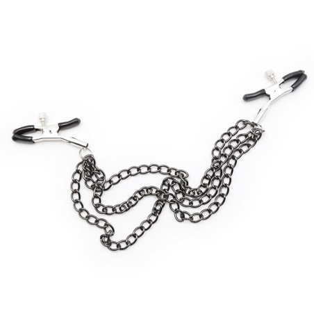 OHMAMA, Fetish, Black, Nipple Clamps, With Multi Chains