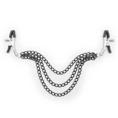 OHMAMA, Fetish, Black, Nipple Clamps, With Multi Chains