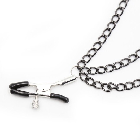 OHMAMA, Fetish, Black, Nipple Clamps, With Multi Chains