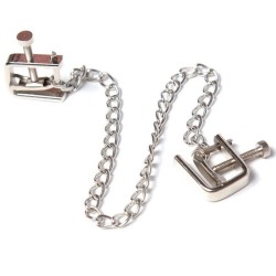 OHMAMA, Fetish, Metal, Screw, Nipple Clamps, With Chain