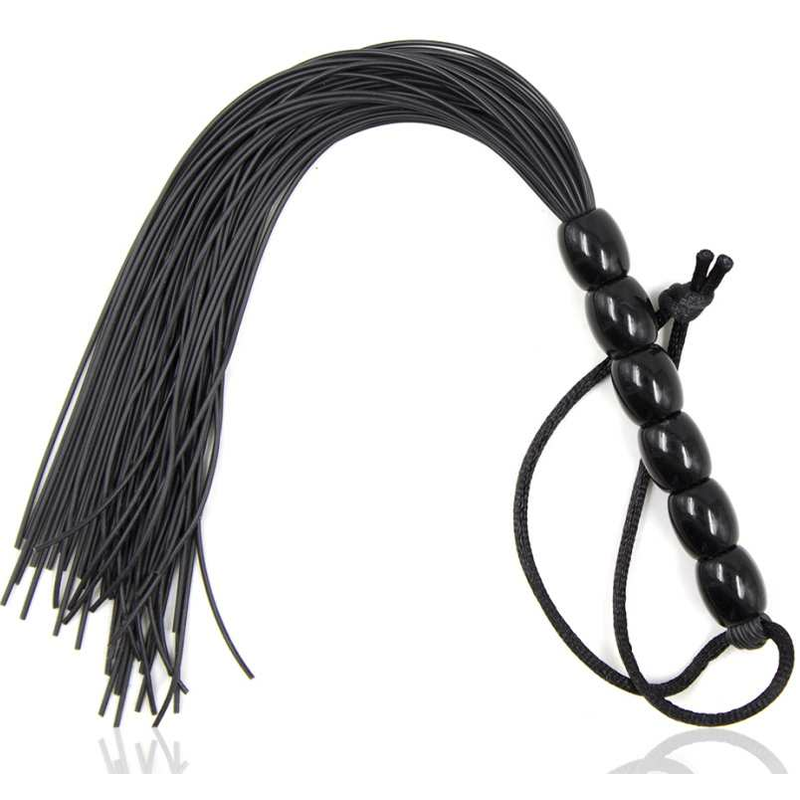 OHMAMA, Fetish, Silicone, Ribbed Handle, Flogger, 22cm
