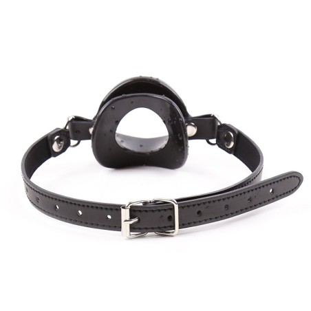 OHMAMA, Fetish, Black Lips Gag, With Pu Strap