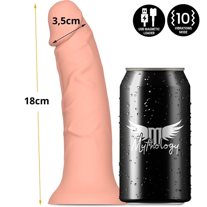 MYTHOLOGY, ASHER, Vibrating, Silicone Dildo, Small