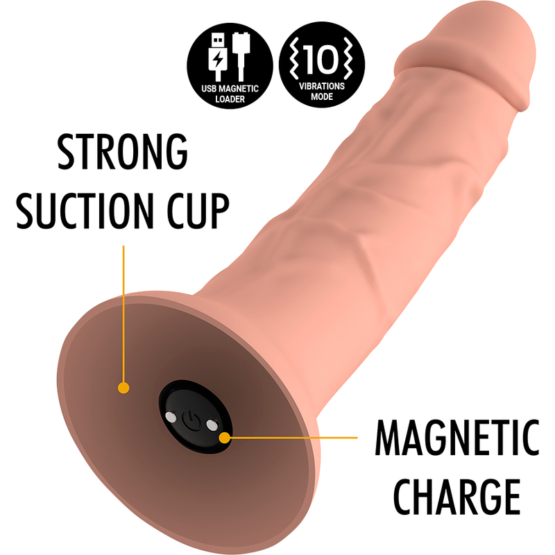 MYTHOLOGY, ASHER, Vibrating, Silicone Dildo, medium