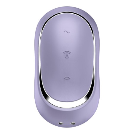 SATISFYER, PRO TO GO 2, Double Air, Pulse, Stimulator, & Vibrator, Purple