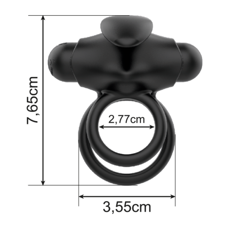 INTENSE, ANILLO, Rechargeable, Remote Controlled, Cock Ring, 10 Patterns