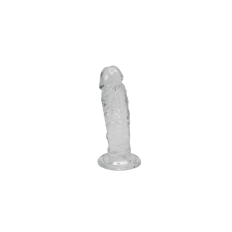 Non Realistic Dildo With Suction, Majestic, Clear, 15cm