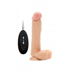 Vibrating Realistic Cock with Scrotum, 23cm, Realistic Vibrators