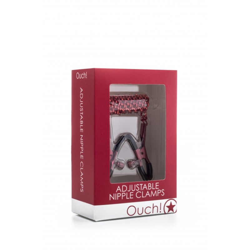OUCH, Πιαστράκια Θηλών, Adjustable Nipple Clamps, Κόκκινο