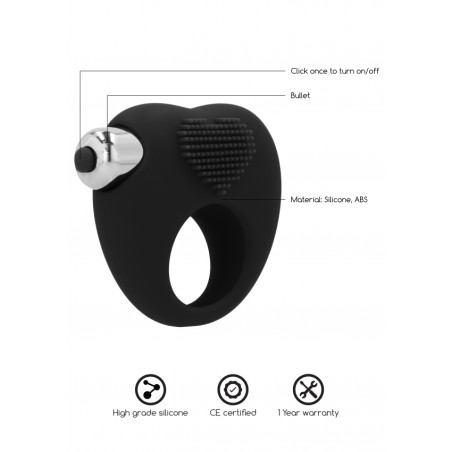 AUBIN, Vibrating Cockring, Black