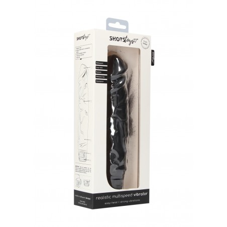 Realistic Multispeed, Vibrator, Black