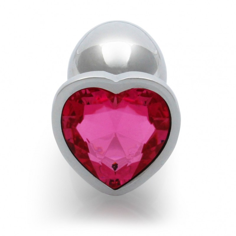 Μεταλλική, Σφήνα, Silver, Rubellite Pink , Small