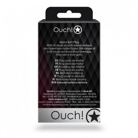 Heart Gem, Butt Plug, Small, Gun Metal, Amethyst, Purple