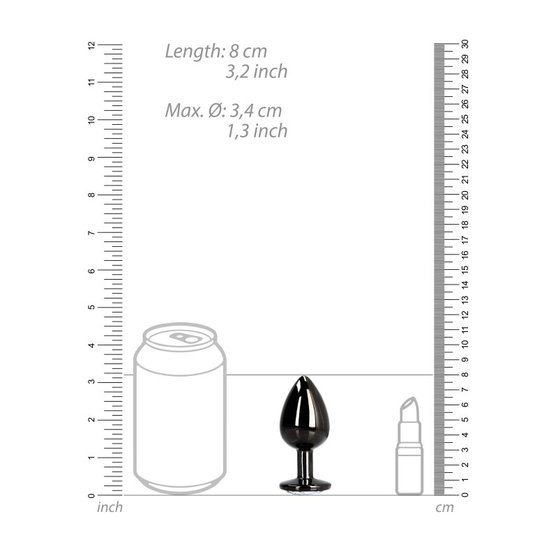 Μεταλλική, Σφήνα, Gun Metal / Diamond, medium