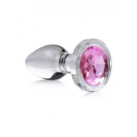 Pink Gem, Γυάλινη, Πρωκτική, Σφήνα Με Κόσμημα, Small