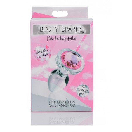 Pink Gem, Γυάλινη, Πρωκτική, Σφήνα Με Κόσμημα, Small