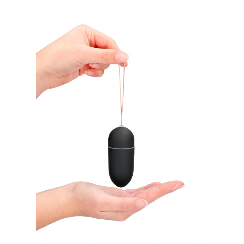 Vibrating Egg, 10 Speeds, Remote Control, large, Black