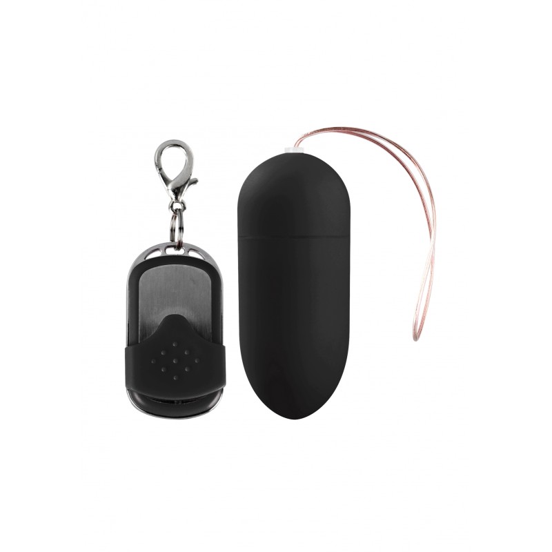 Vibrating Egg, 10 Speeds, Remote Control, large, Black