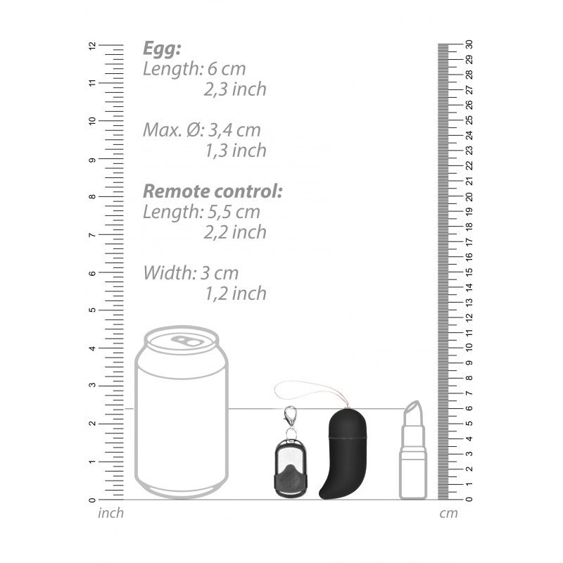 Wireless, Vibrating, G-Spot, Egg, Medium, Black