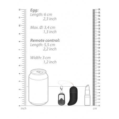 Wireless, Vibrating, G-Spot, Egg, Medium, Black