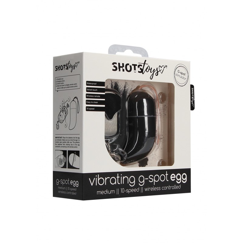 Wireless, Vibrating, G-Spot, Egg, Medium, Black