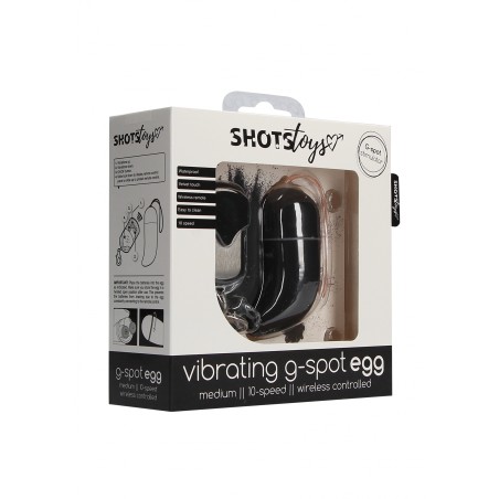 Wireless, Vibrating, G-Spot, Egg, Medium, Black