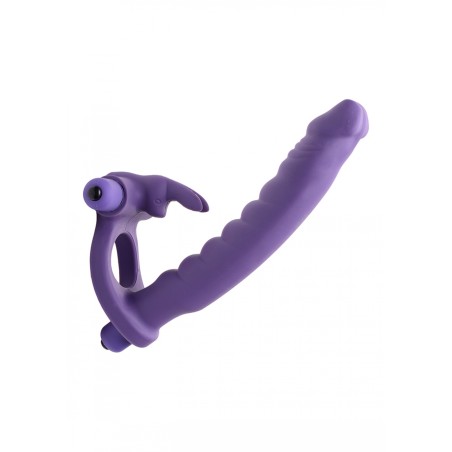 XR BRANDS, Double, Delight, Vibrating Rabbit, C-Ring