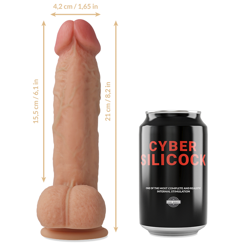 Cyber Silicock, SAUL, Ultra Realistic, Soft, Liquid, Silicone, Dildo, 21cm