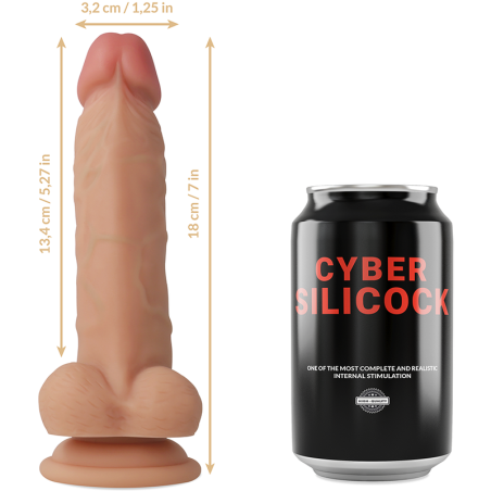 CYBER SILICOCK, JUDE, Απόλυτα, Ρεαλιστικό, Ομοίωμα, Σιλικόνης, 18cm