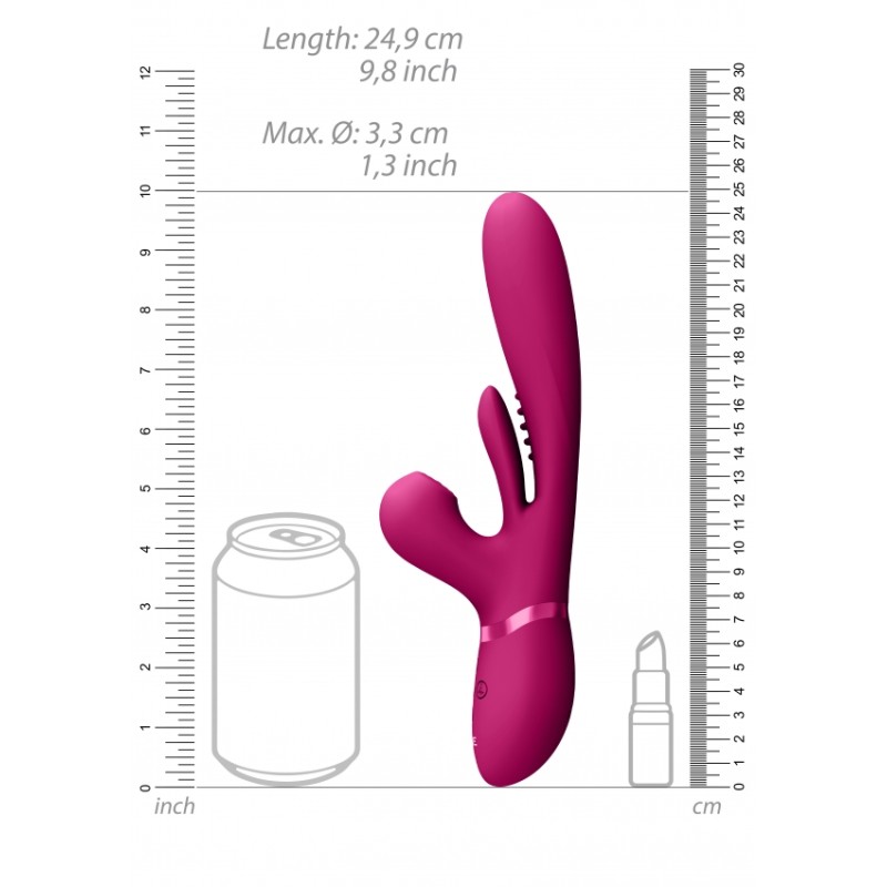 Vive, Kura, Thrusting, G-Spot ,Vibrator, with, Flapping Tongue, and Pulse, Wave, Stimulator
