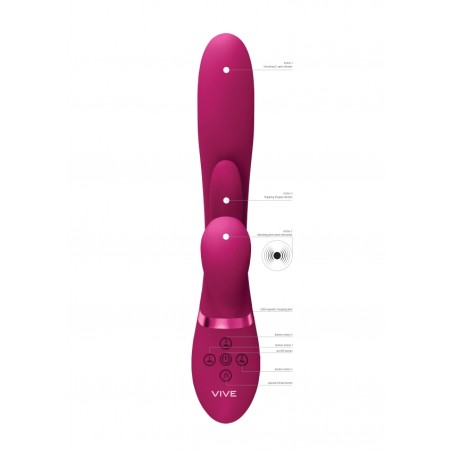 Vive, Kura, Thrusting, G-Spot ,Vibrator, with, Flapping Tongue, and Pulse, Wave, Stimulator
