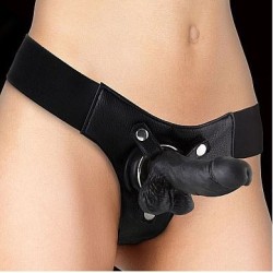 Realistic 15cm - Strap-On - Black