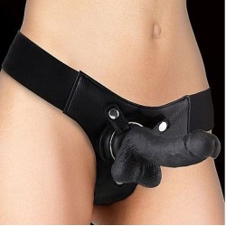 Realistic 18cm - Strap-On - Black