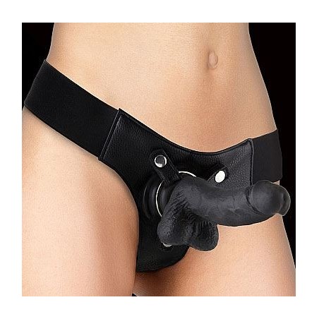 Realistic - 18cm - Strap-On - Black