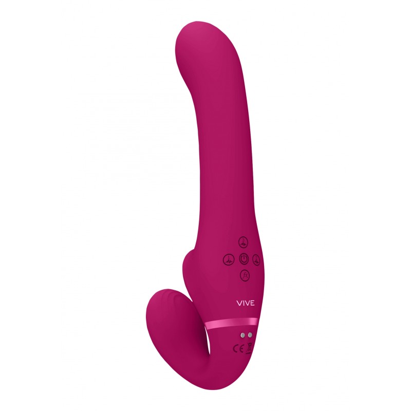 [BULK], VIVE, Ai, Διπλής Δόνησης, με Air Wave, Διεγερτή, Strapless Strapon