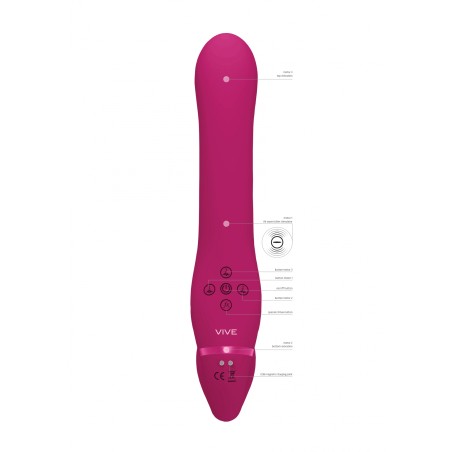 [BULK], VIVE, Ai, Διπλής Δόνησης, με Air Wave, Διεγερτή, Strapless Strapon
