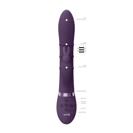 VIVE, Sora, Up & Down, Stimulating, Rings, Vibrating, G-Spot & Rabbit, purple