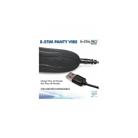 XR BRANDS, E-Stim, Panty, Vibe, with, Remote Control, Black